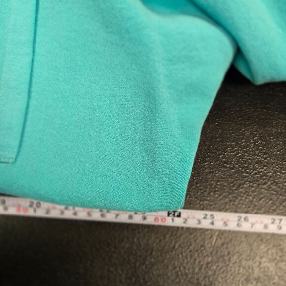 Fridaze Turquoise Linen Button-Up Shirt M Lagenlook Minimalist Casual - Picture 8 of 9